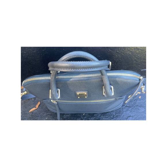 Dooney & Bourke saffiano dome handbag gray shoulderbag - Picture 6 of 10